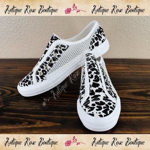 🌹 Very G Gypsy Jazz Mesh It Cow Print Sneaker